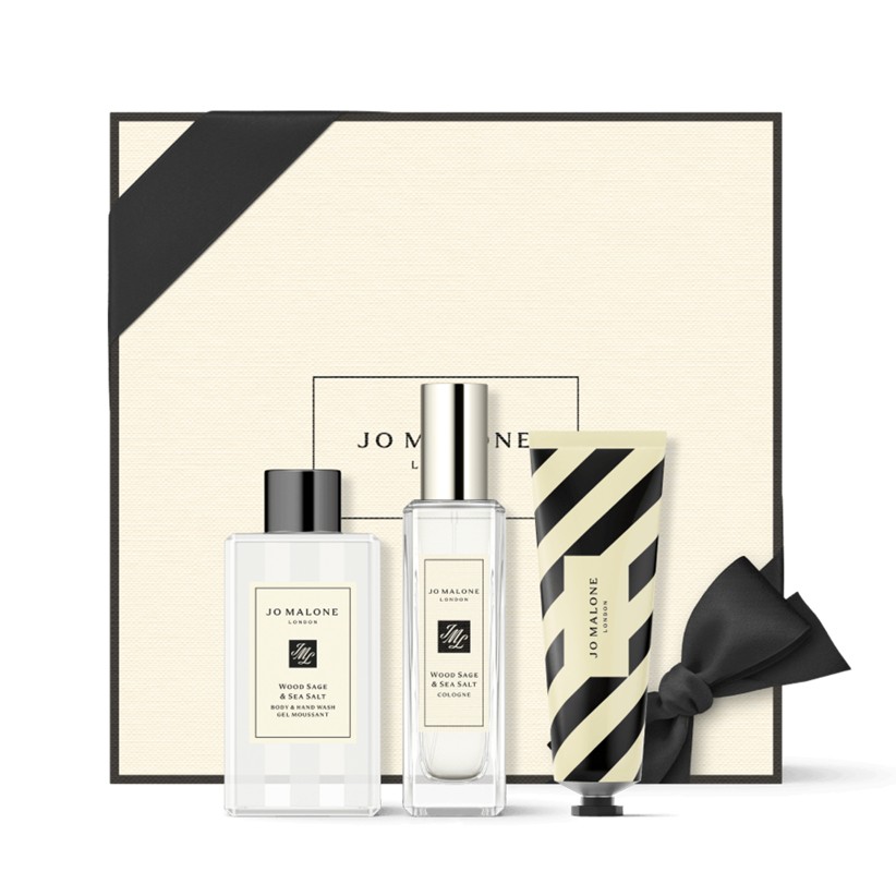 Purchase Jo Malone London's Wood Sage & Sea Salt Cologne 30ml, Wood Sage & Sea Salt Hand Cream 30ml and Wood Sage & Sea Salt Body & Hand Wash 100ml Gift Set for &euro;108*