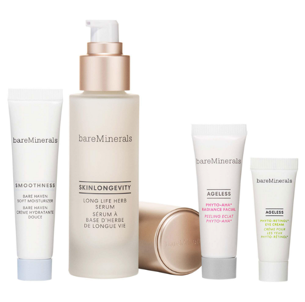 Spend €85 or more on bareMinerals and receive a four piece skincare set